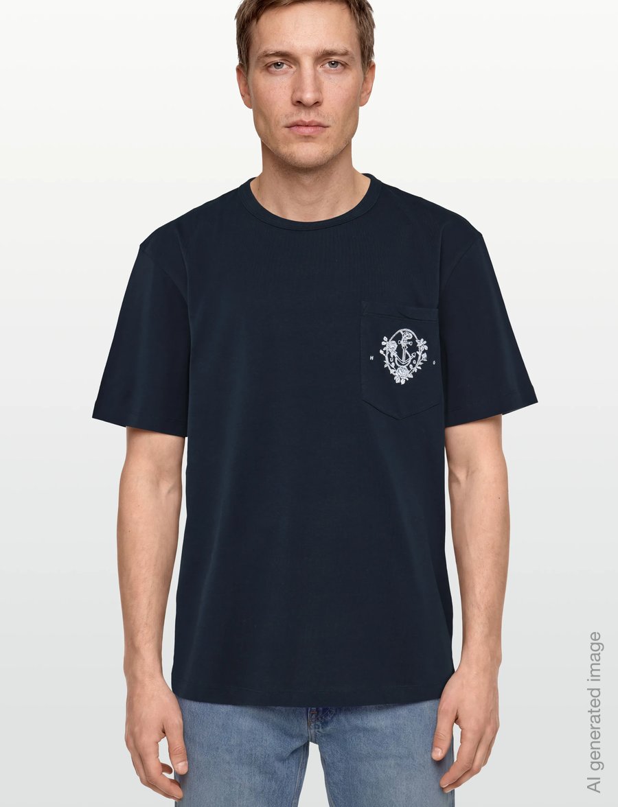 HUGO - Durstee - short-sleeved t-shirts - dark blue - 3