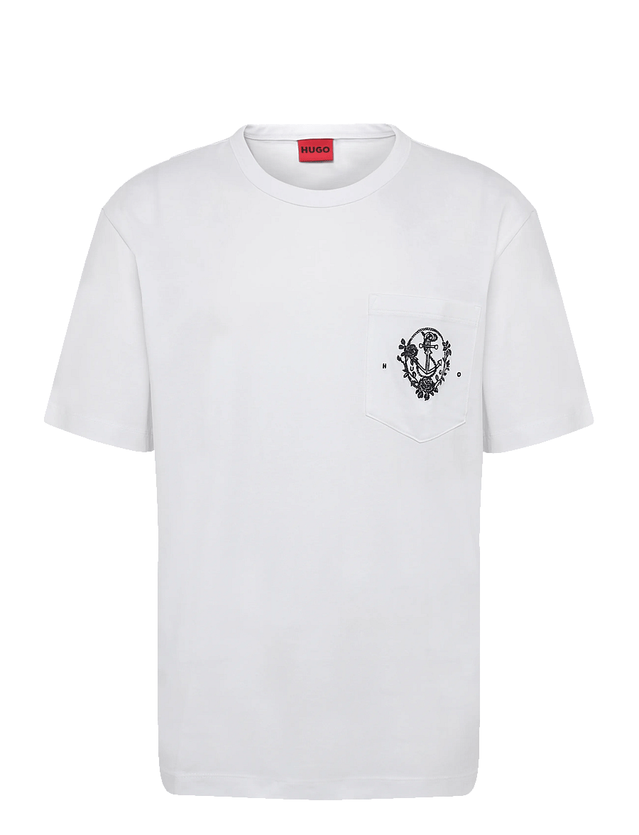 HUGO - Durstee - kurzärmelige t-shirts - white - 1