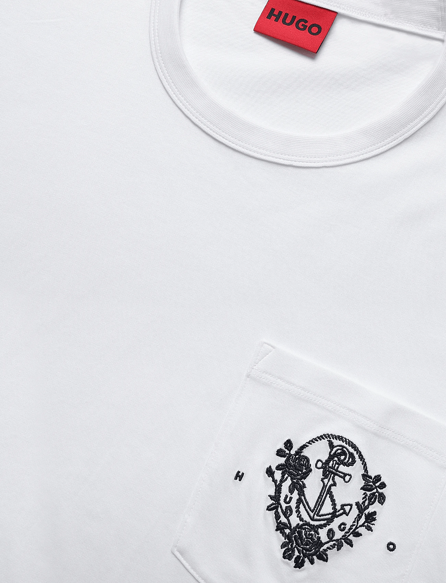 HUGO - Durstee - kurzärmelige t-shirts - white - 5