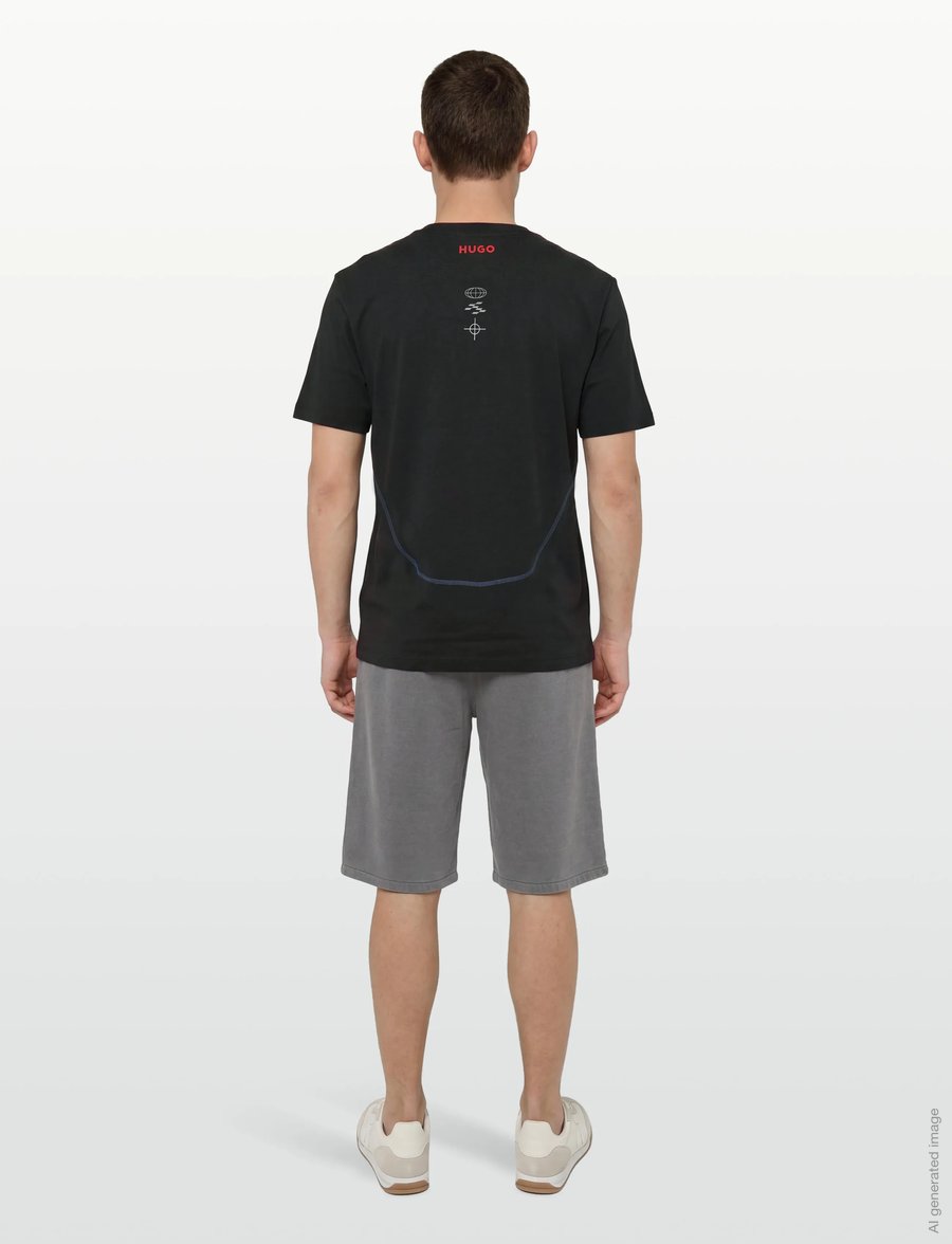 HUGO - VCARB TEE_01-RB26 - kortärmade t-shirts - black - 4