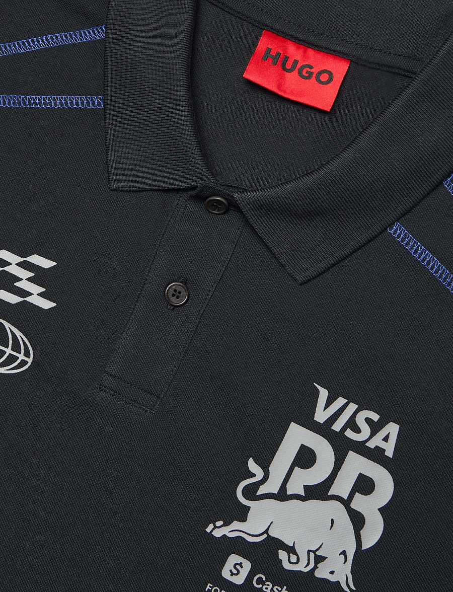 HUGO - VCARB POLO_01-RB26 - lühikeste varrukatega polod - black - 2