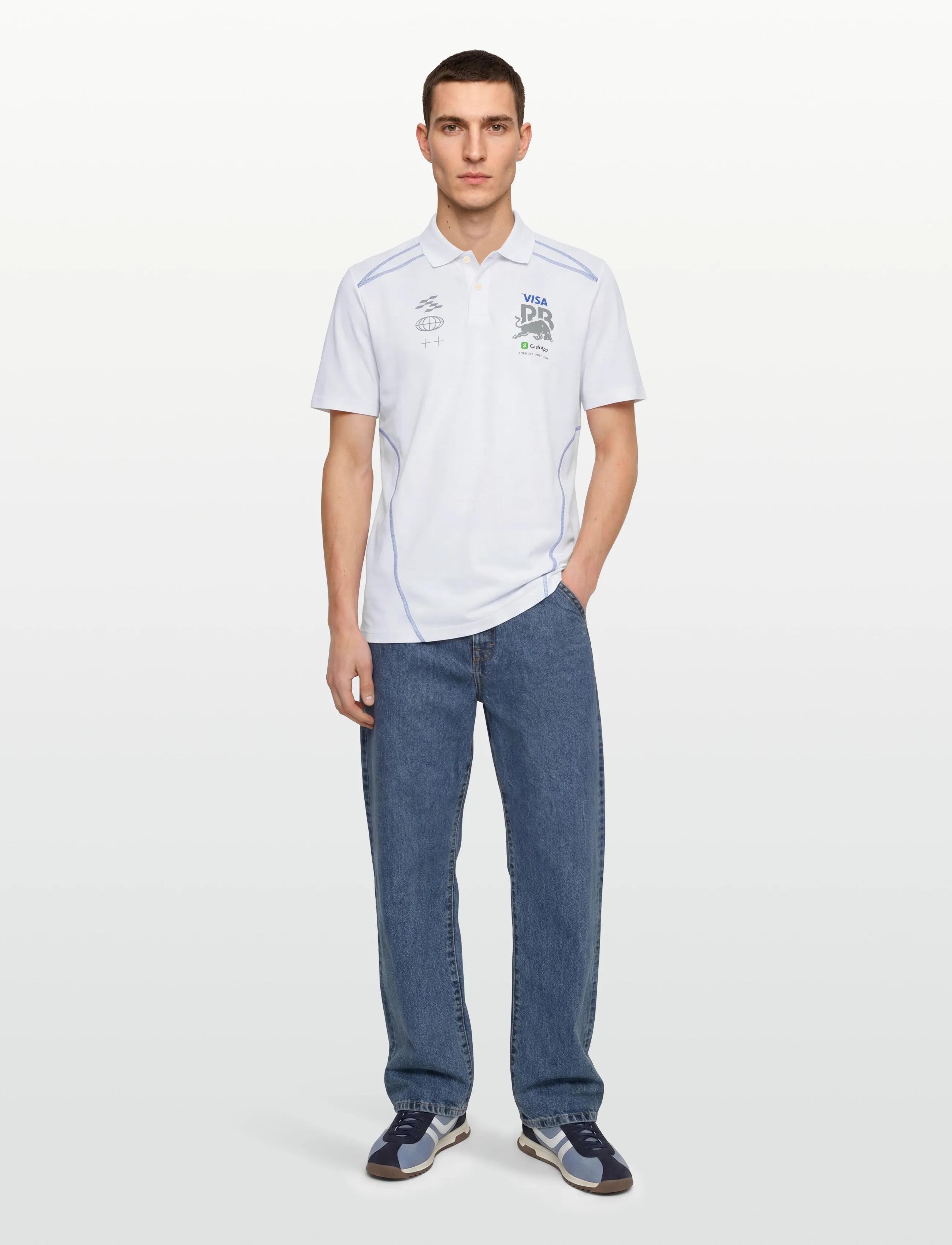 HUGO VCARB POLO_01-RB26 - Riided - WHITE / white