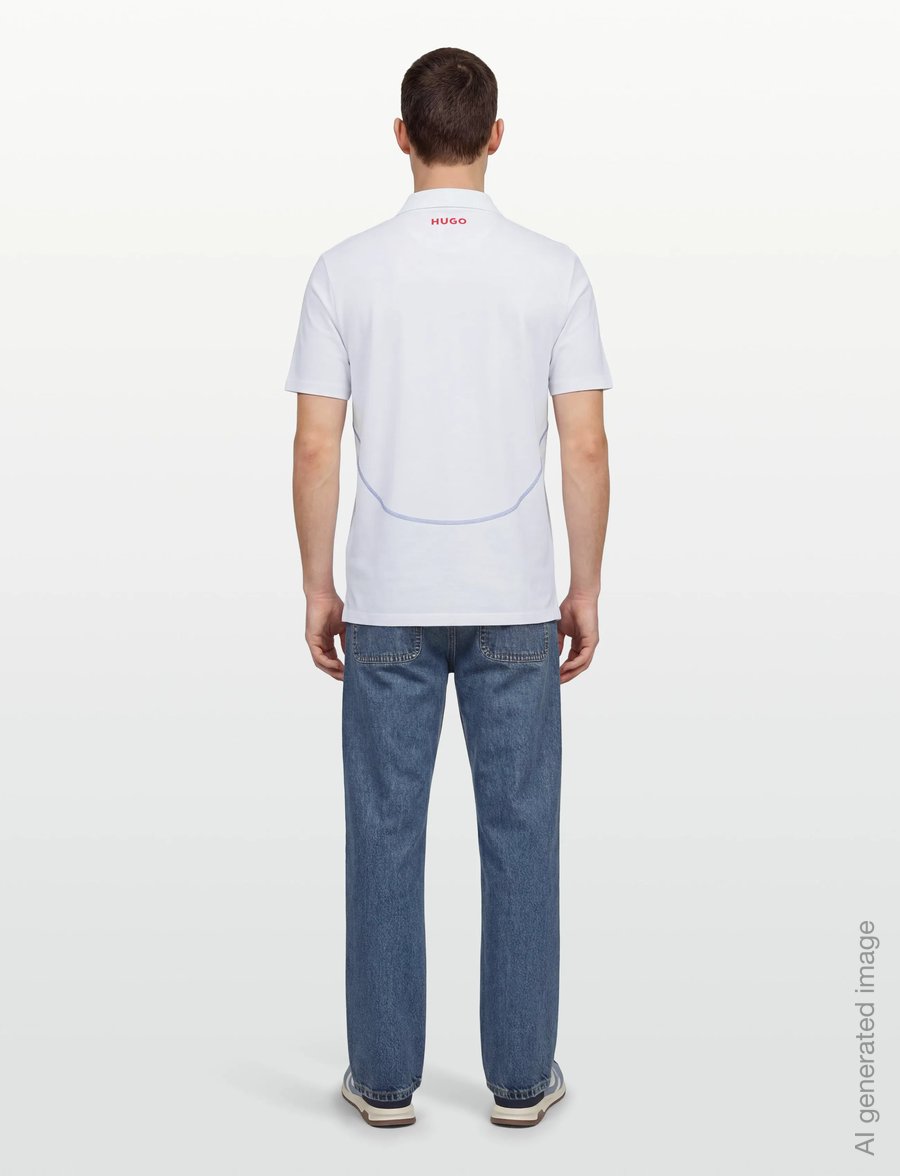 HUGO - VCARB POLO_01-RB26 - lühikeste varrukatega polod - white - 4