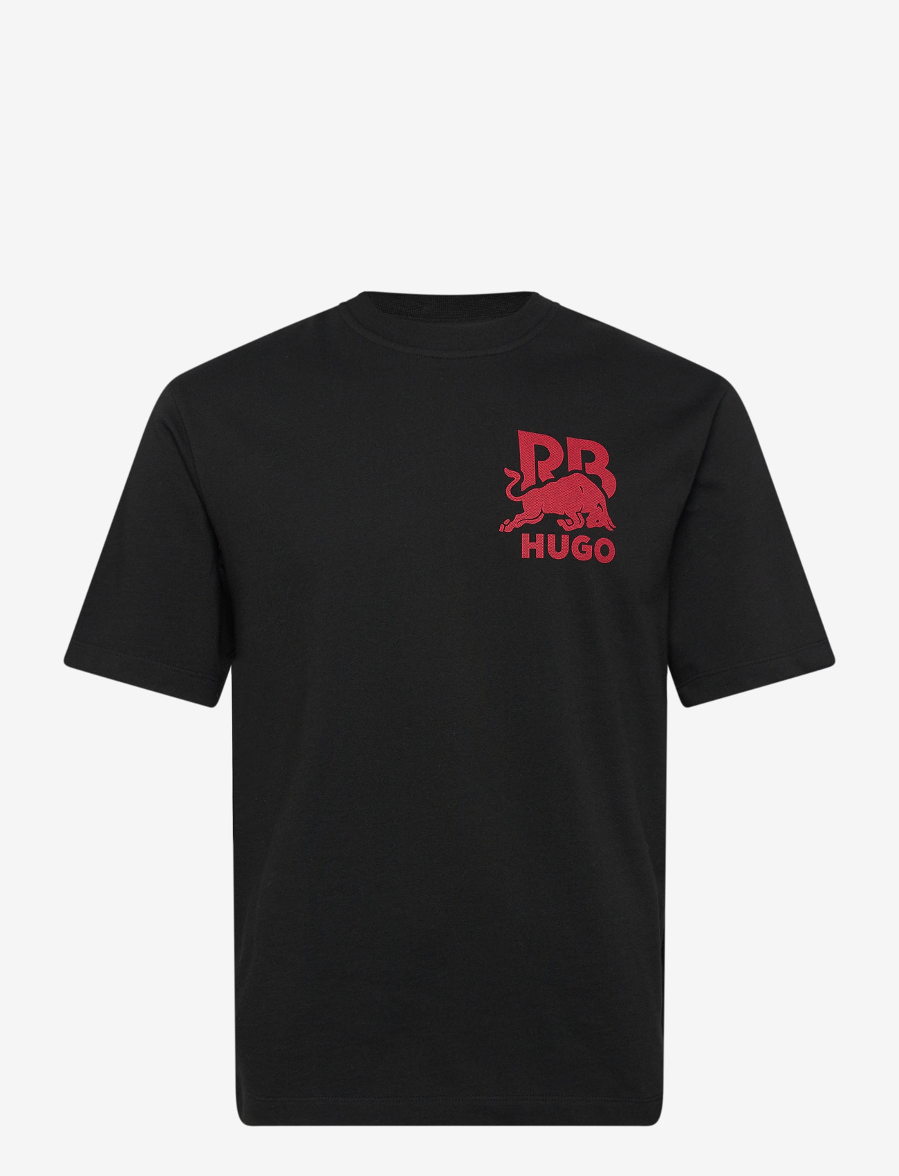HUGO - Delel_RB - kortærmede t-shirts - black - 0