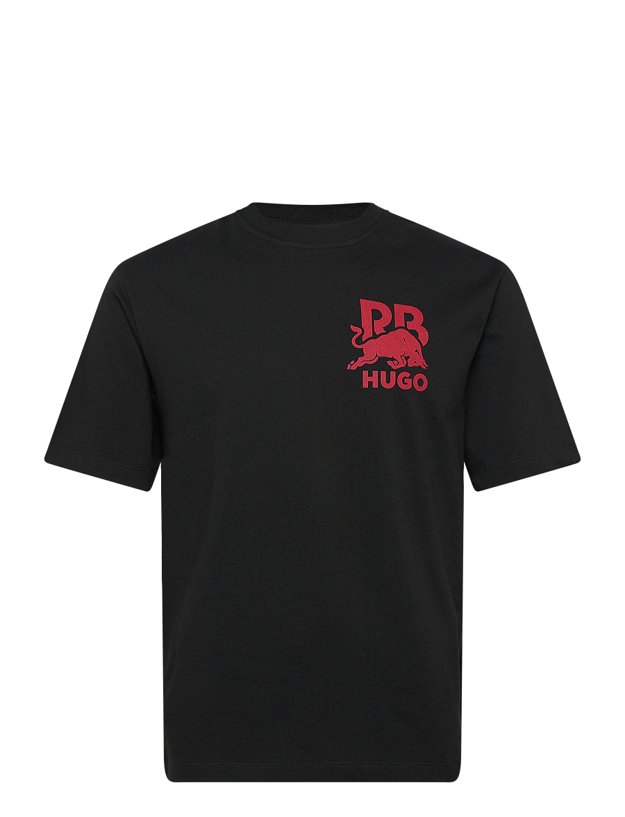 HUGO - Delel_RB - short-sleeved t-shirts - black - 1