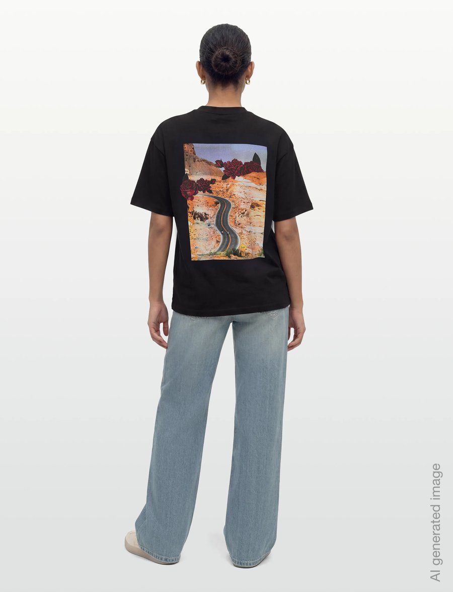 HUGO - Domans - t-shirts - black - 4