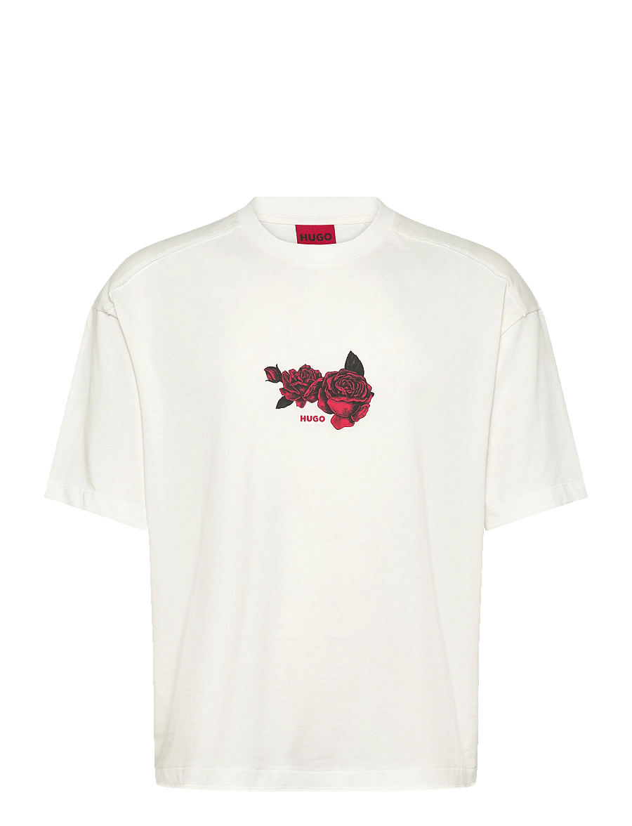 HUGO - Domans - t-shirts - natural - 1