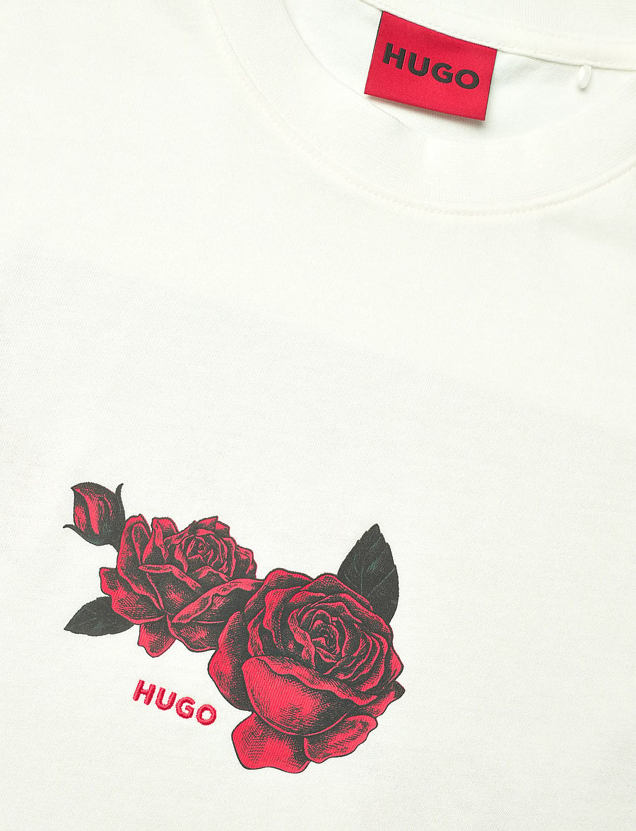 HUGO - Domans - t-shirts - natural - 5