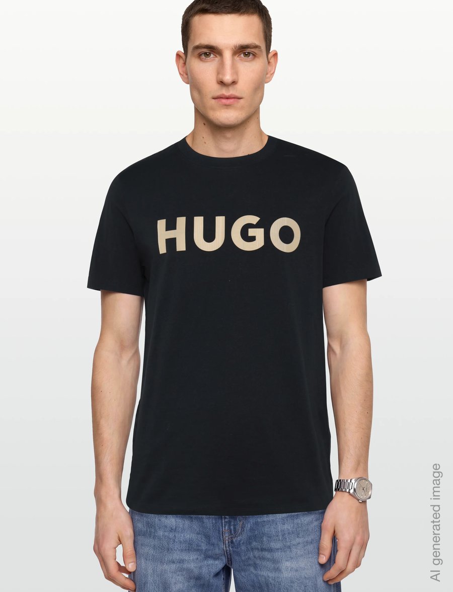 HUGO - Dulivio_U263 - short-sleeved t-shirts - black - 3