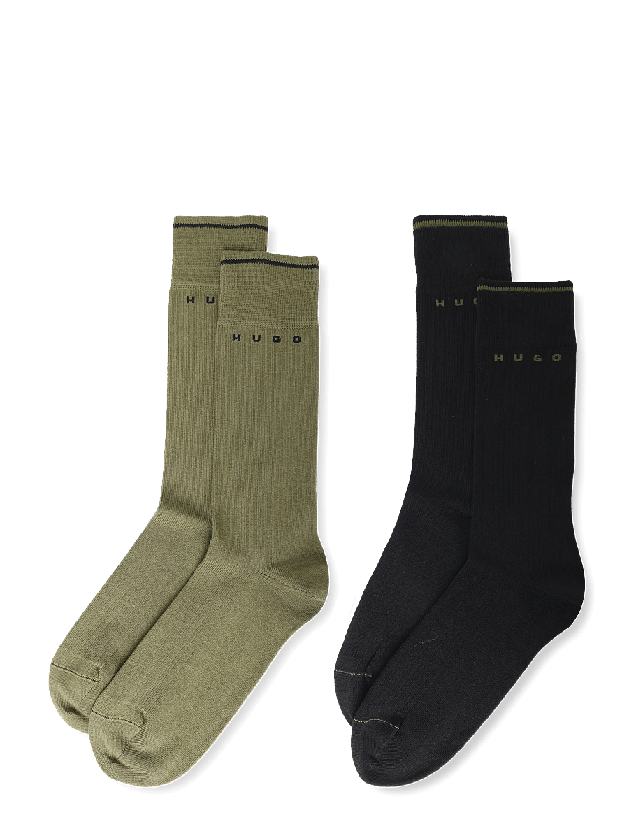 HUGO - 2P RS RETRO RIB MD - vanliga strumpor - open green - 1