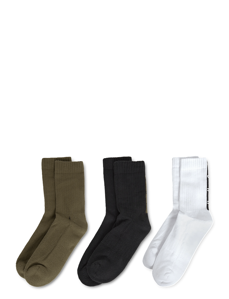 HUGO - 3P QS BACK TAPE CC - crew socks - open green - 1