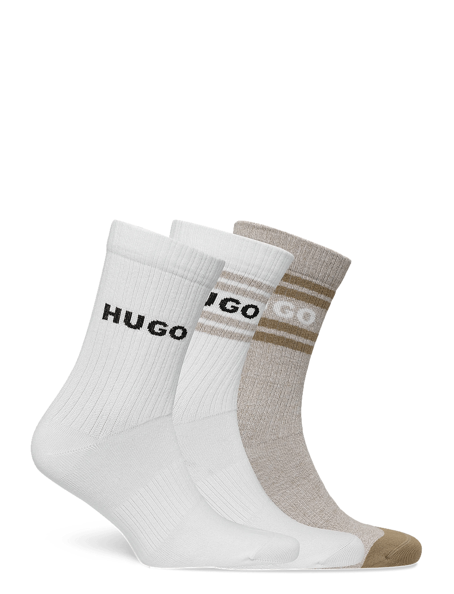 HUGO - 3P QS RIB MOULINE CC - sokker - medium beige - 1