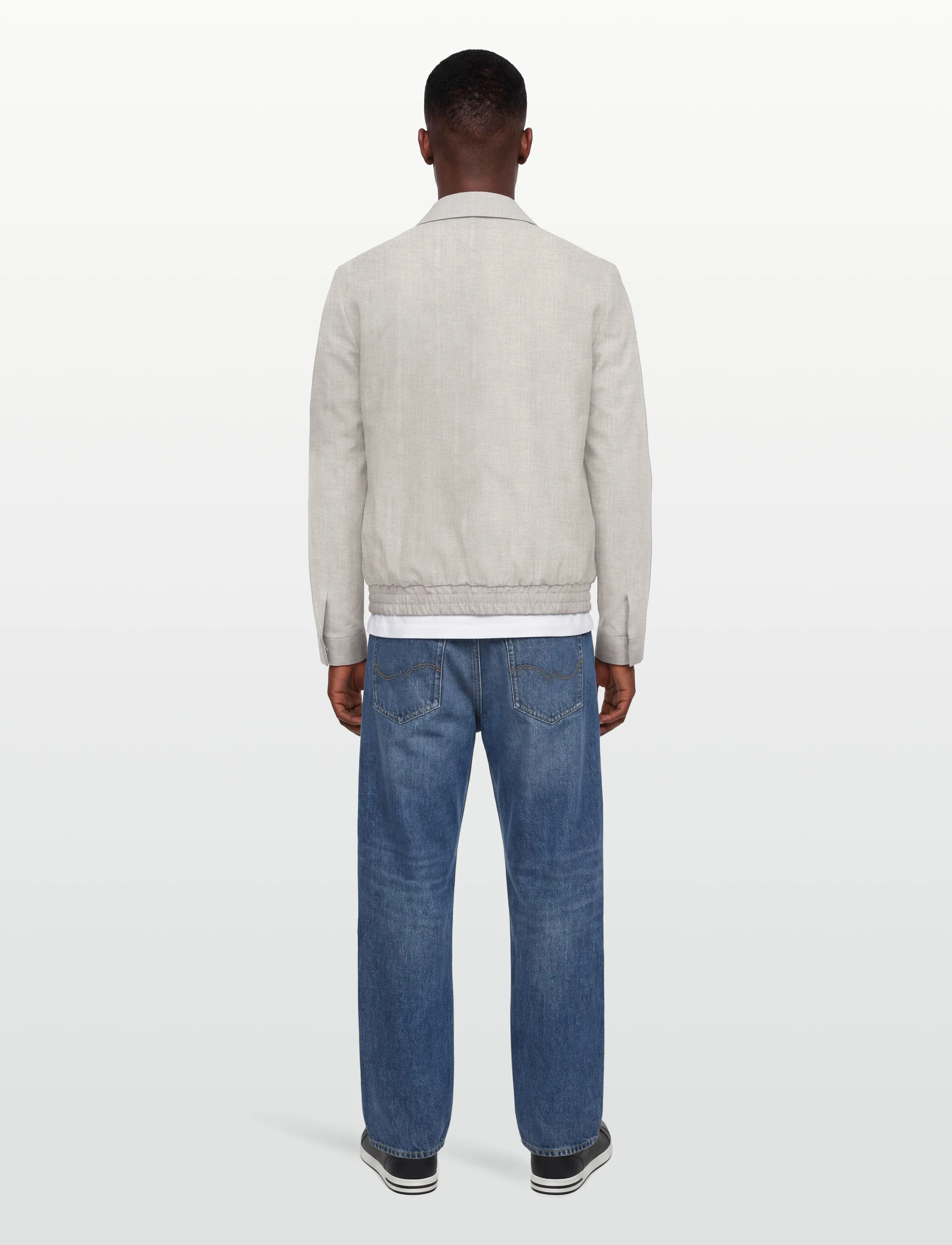Slim-fit jacket in stretch twill 7