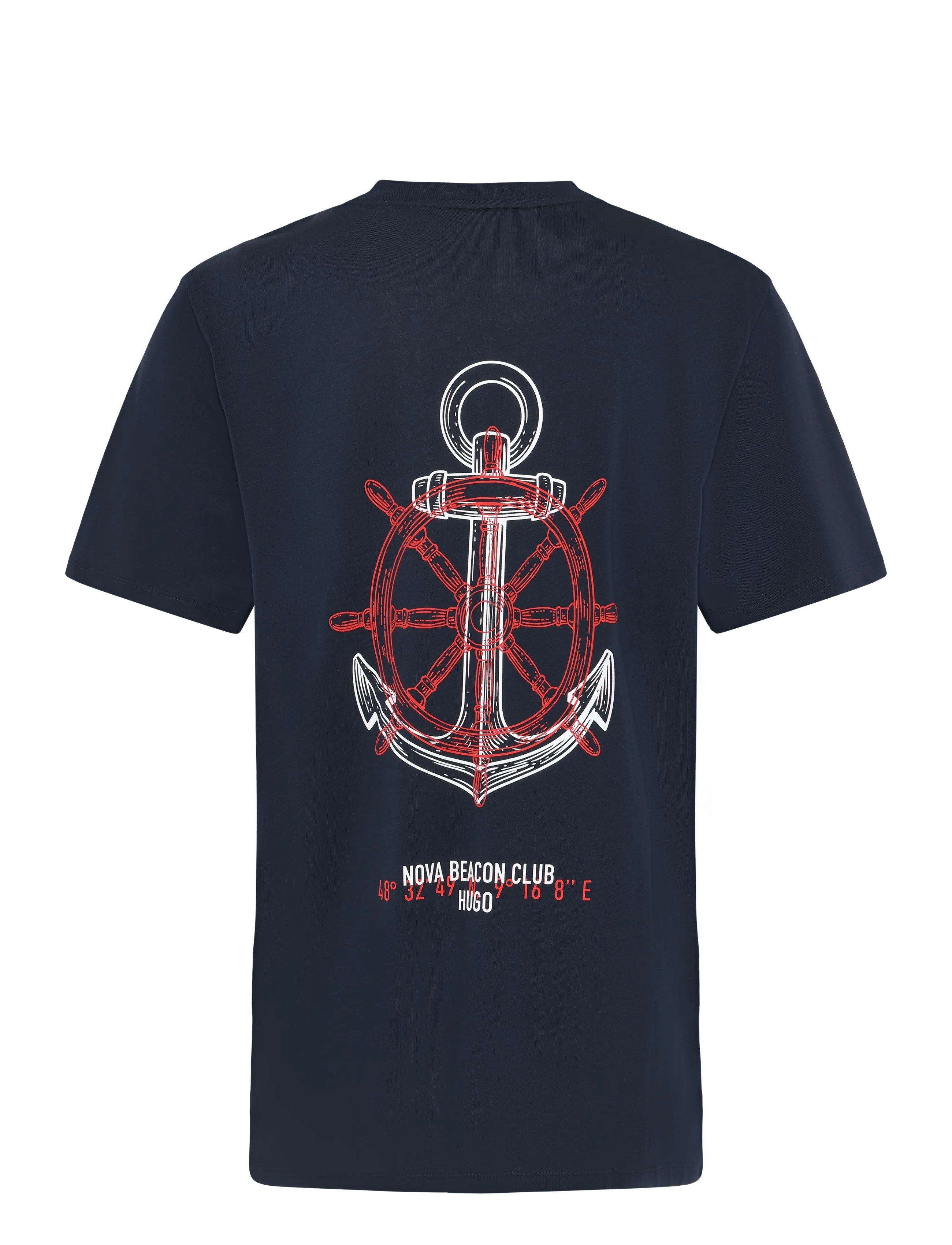 T-shirt 'Disail' marinblå / röd 3