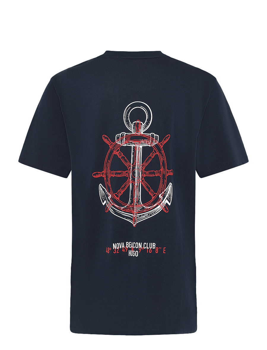 HUGO - Disail - kurzärmelige t-shirts - dark blue - 1