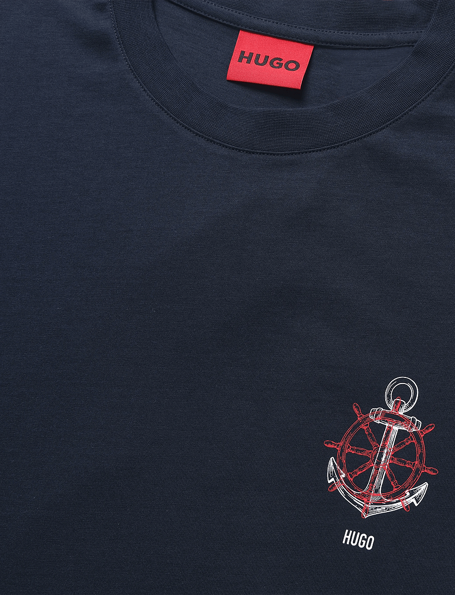 HUGO - Disail - kurzärmelige t-shirts - dark blue - 2