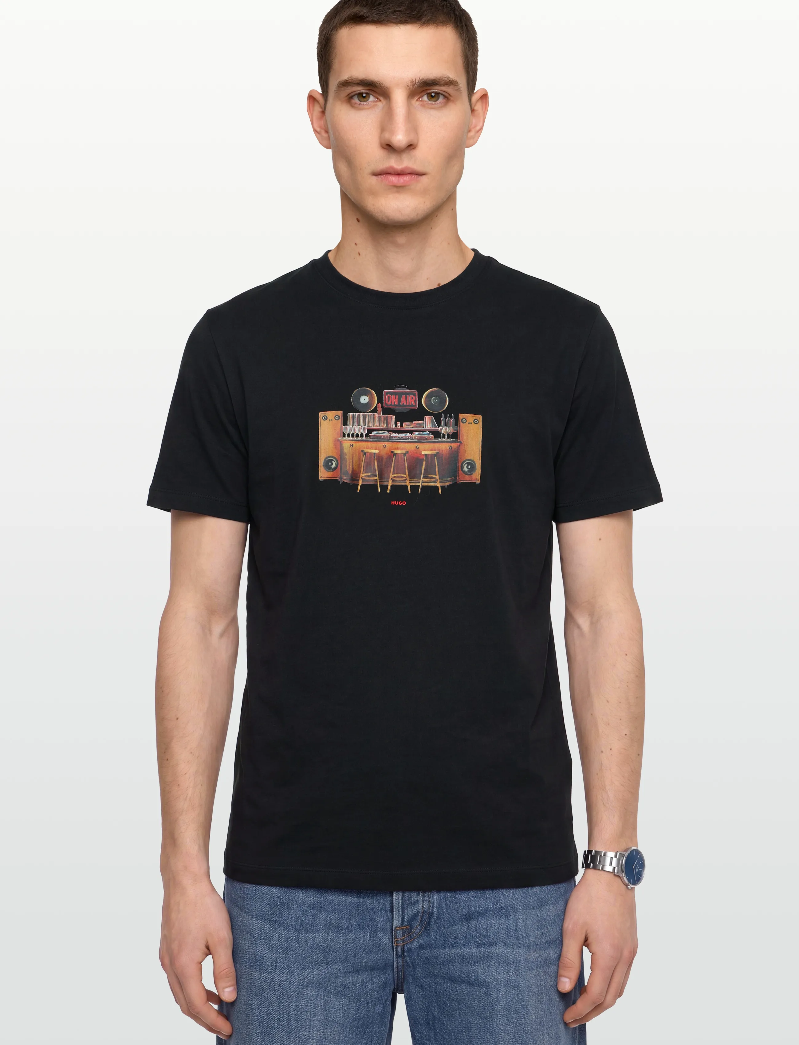 HUGO - Durectee - kortærmede t-shirts - black - 3