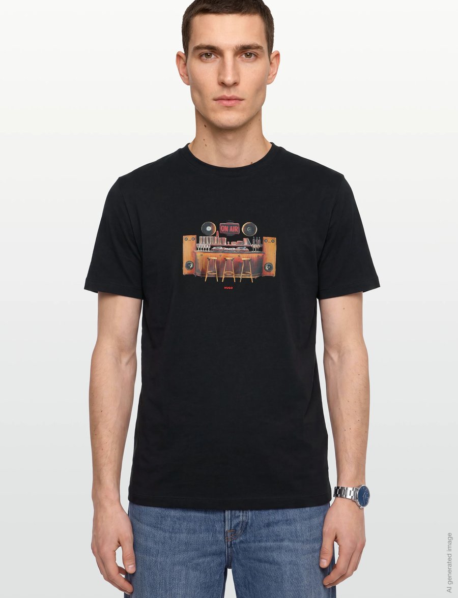 HUGO - Durectee - kortærmede t-shirts - black - 3