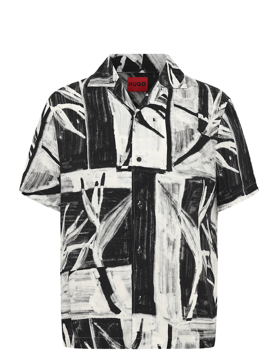 HUGO - Exolino - kurzarmhemden - black - 0