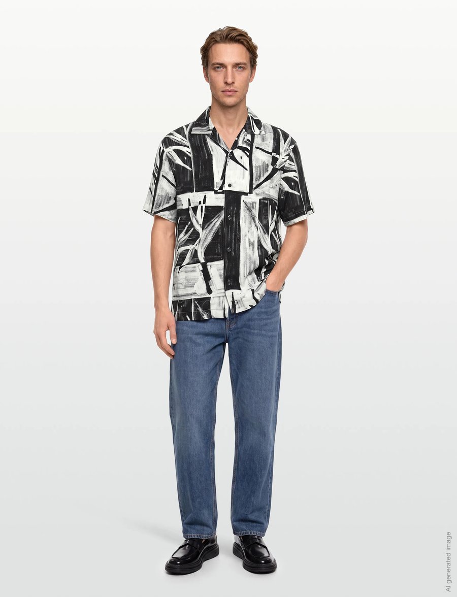 HUGO - Exolino - short-sleeved shirts - black - 0