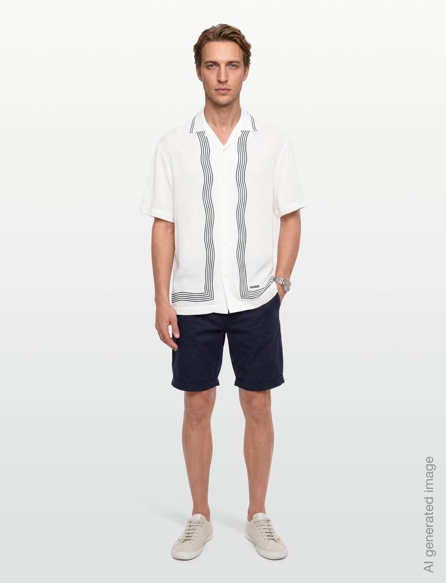 HUGO - Exolino - short-sleeved shirts - natural - 0