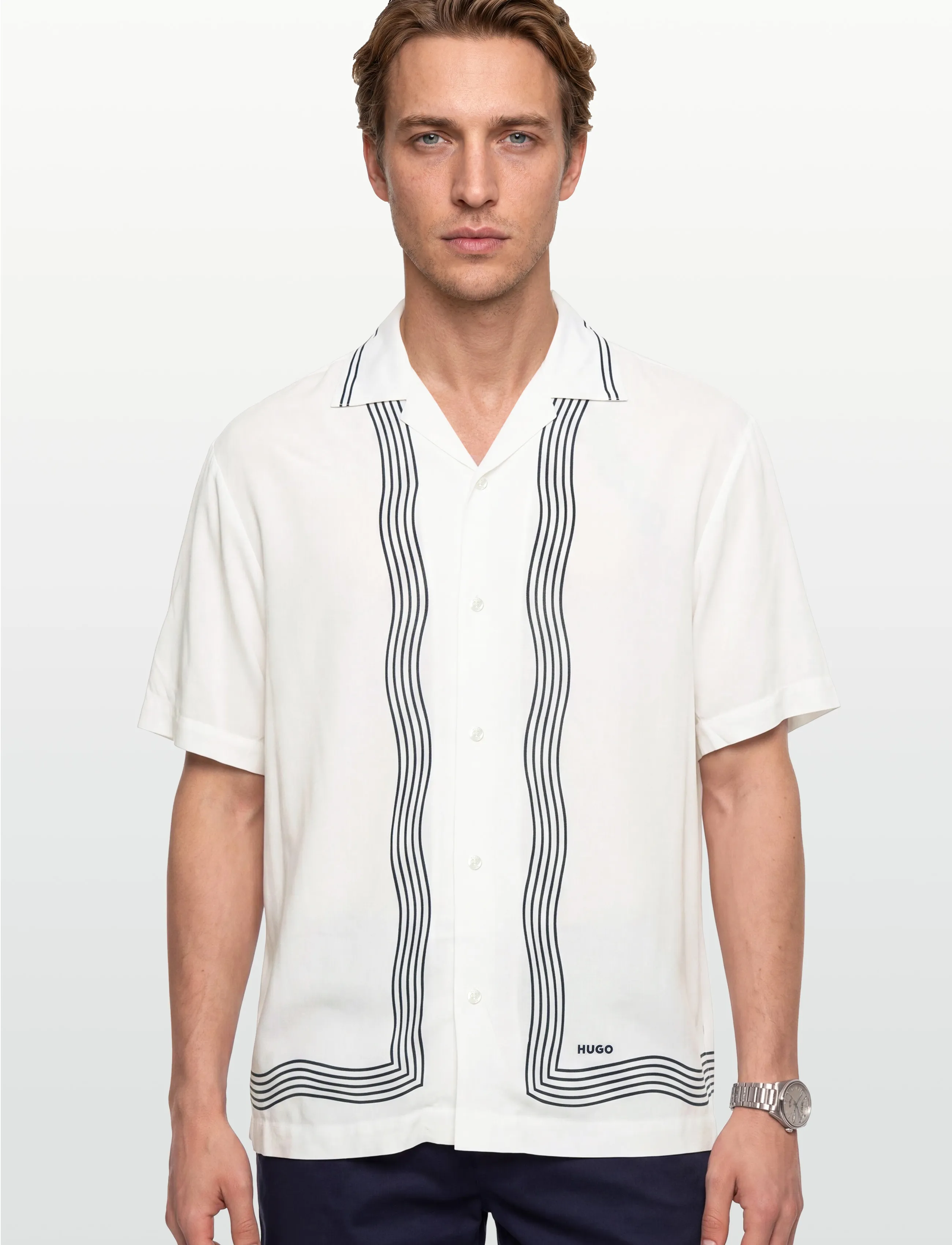 HUGO - Exolino - short-sleeved shirts - natural - 3