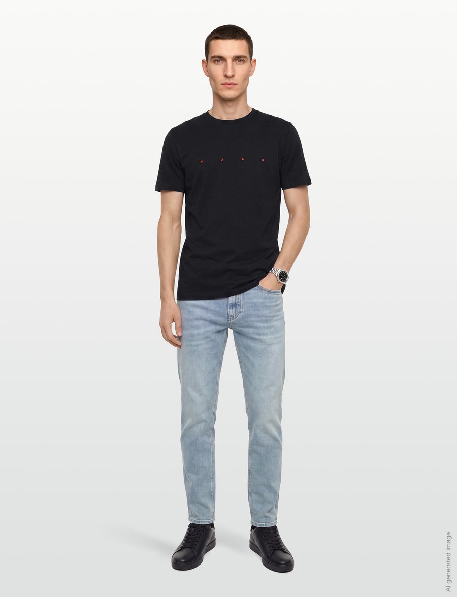 HUGO - Dorosi - kurzärmelige t-shirts - black - 0