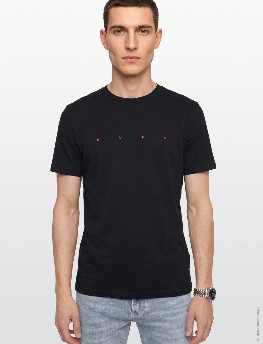 HUGO - Dorosi - kurzärmelige t-shirts - black - 3