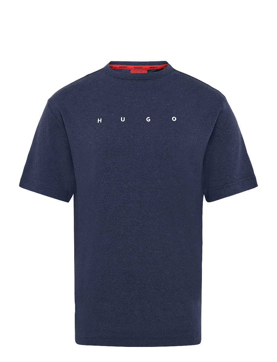 HUGO - AZURI T-SHIRT - kurzärmelige t-shirts - navy - 0