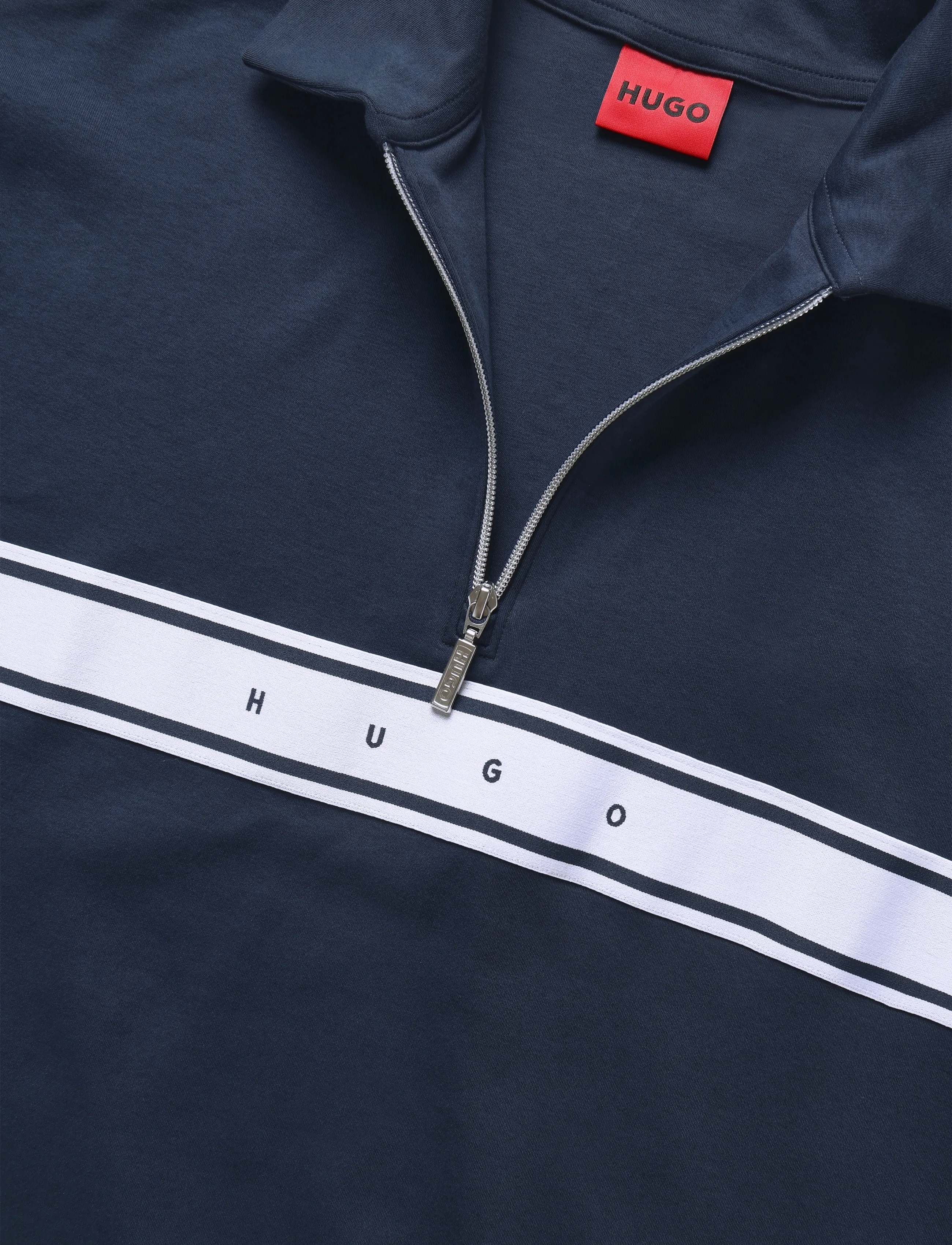 HUGO - NAUTIX ZIP POLO - navy - 2