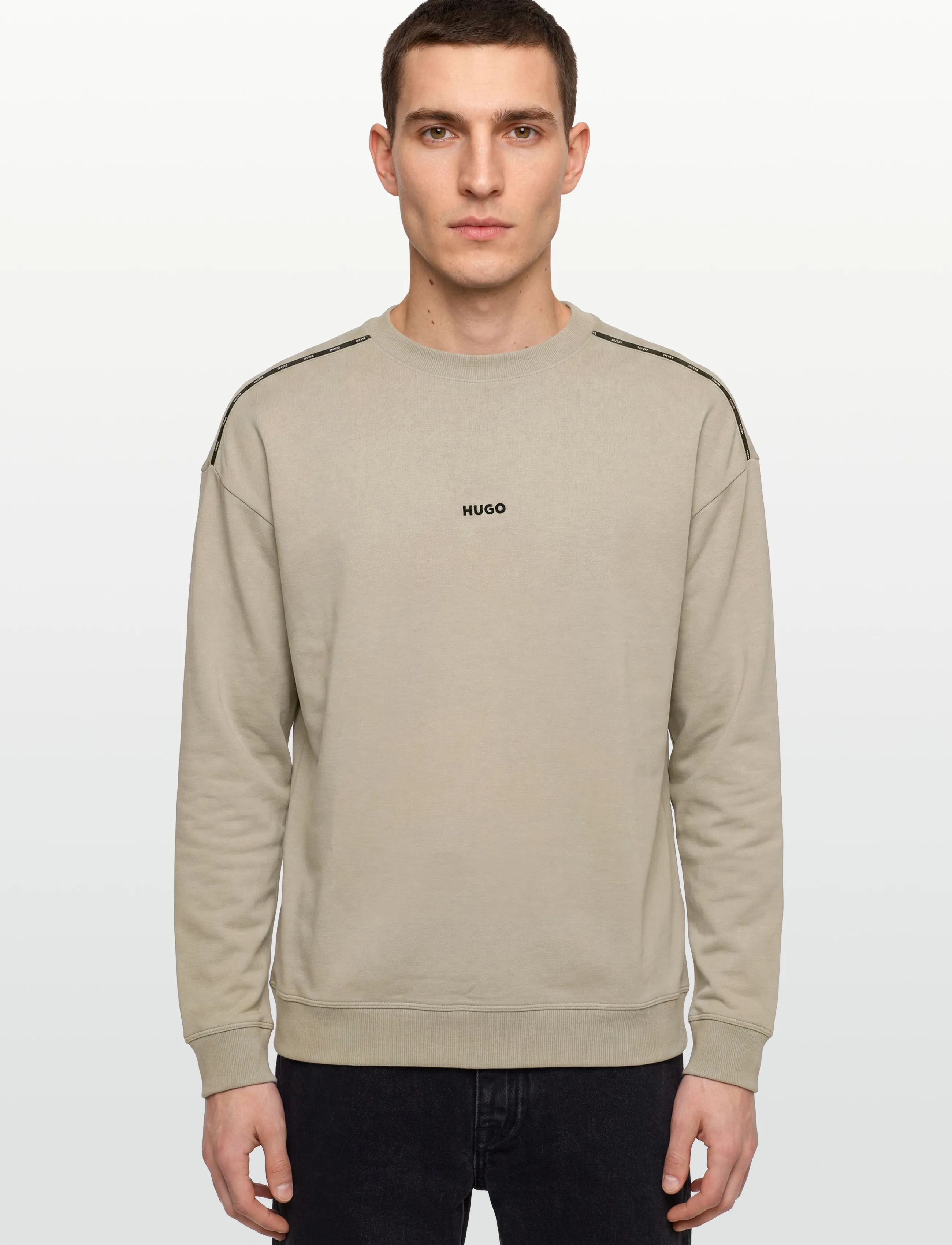 HUGO - NOAH SWEATSHIRT - shop efter stil - beige overflow - 3
