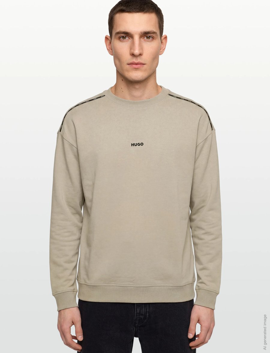 HUGO - NOAH SWEATSHIRT - shop efter stil - beige overflow - 3