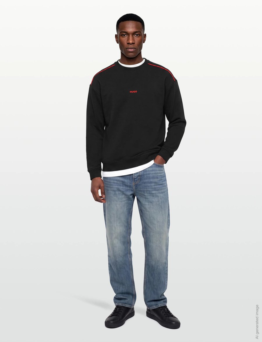 HUGO - NOAH SWEATSHIRT - shoppa efter stil - black - 0
