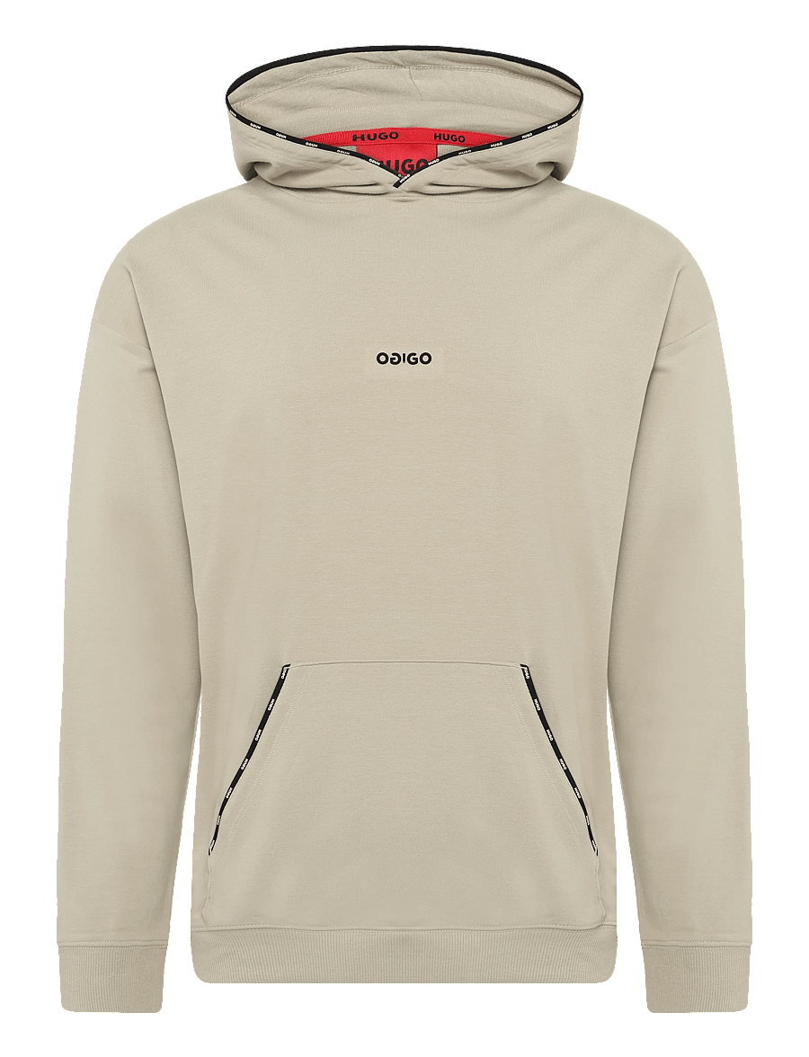 HUGO - NOAH HOODIE - kapuzenpullover - beige overflow - 1