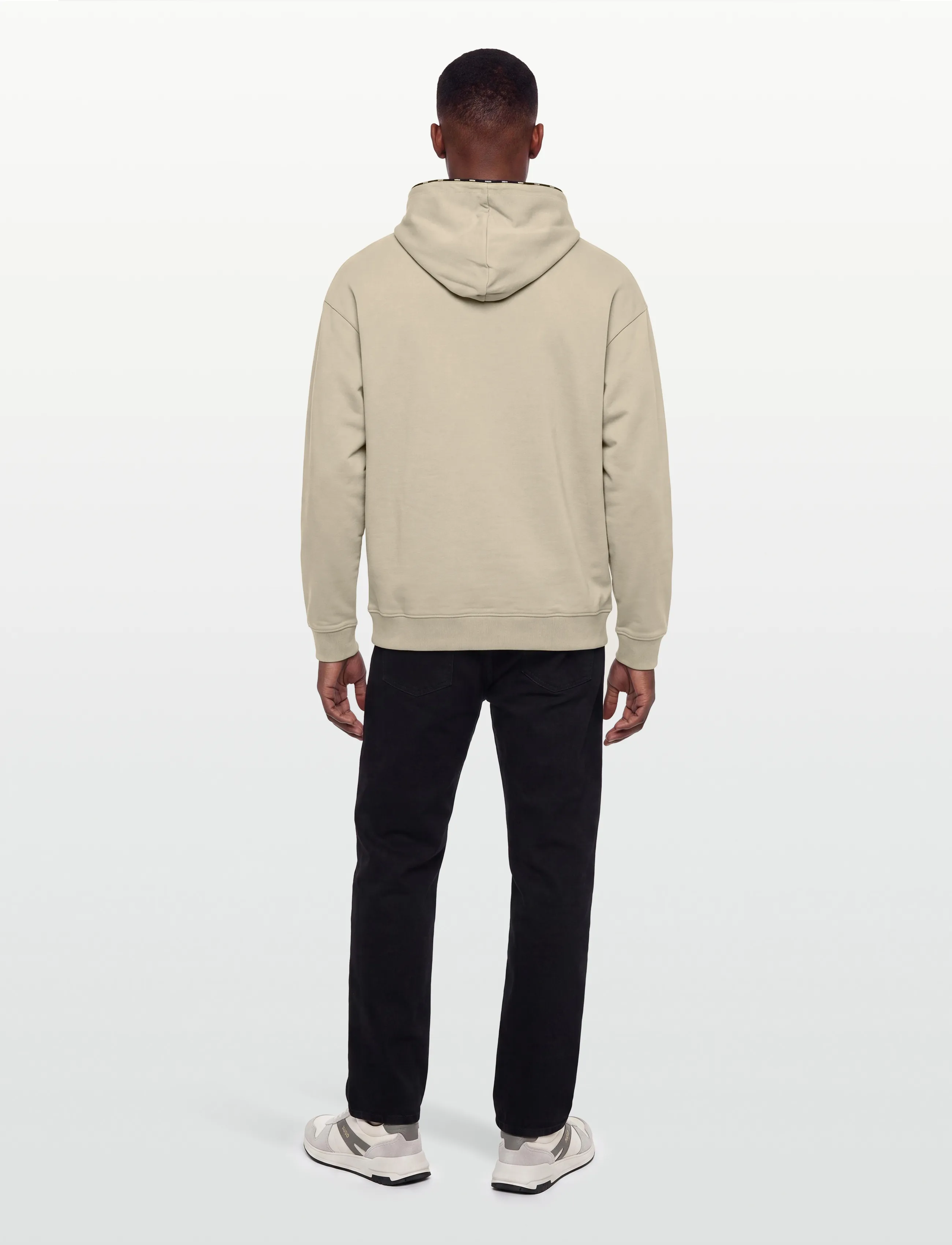 HUGO - NOAH HOODIE - kapuzenpullover - beige overflow - 4