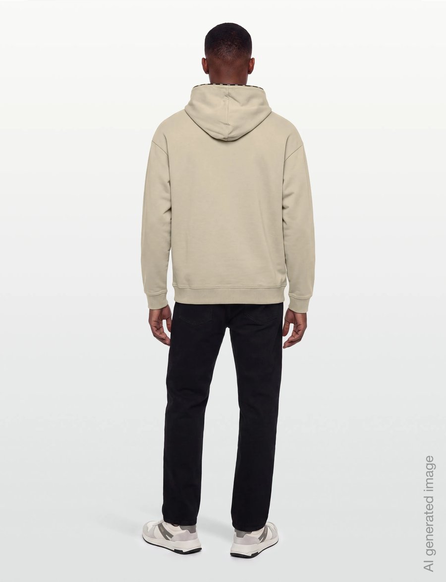 HUGO - NOAH HOODIE - kapuzenpullover - beige overflow - 4