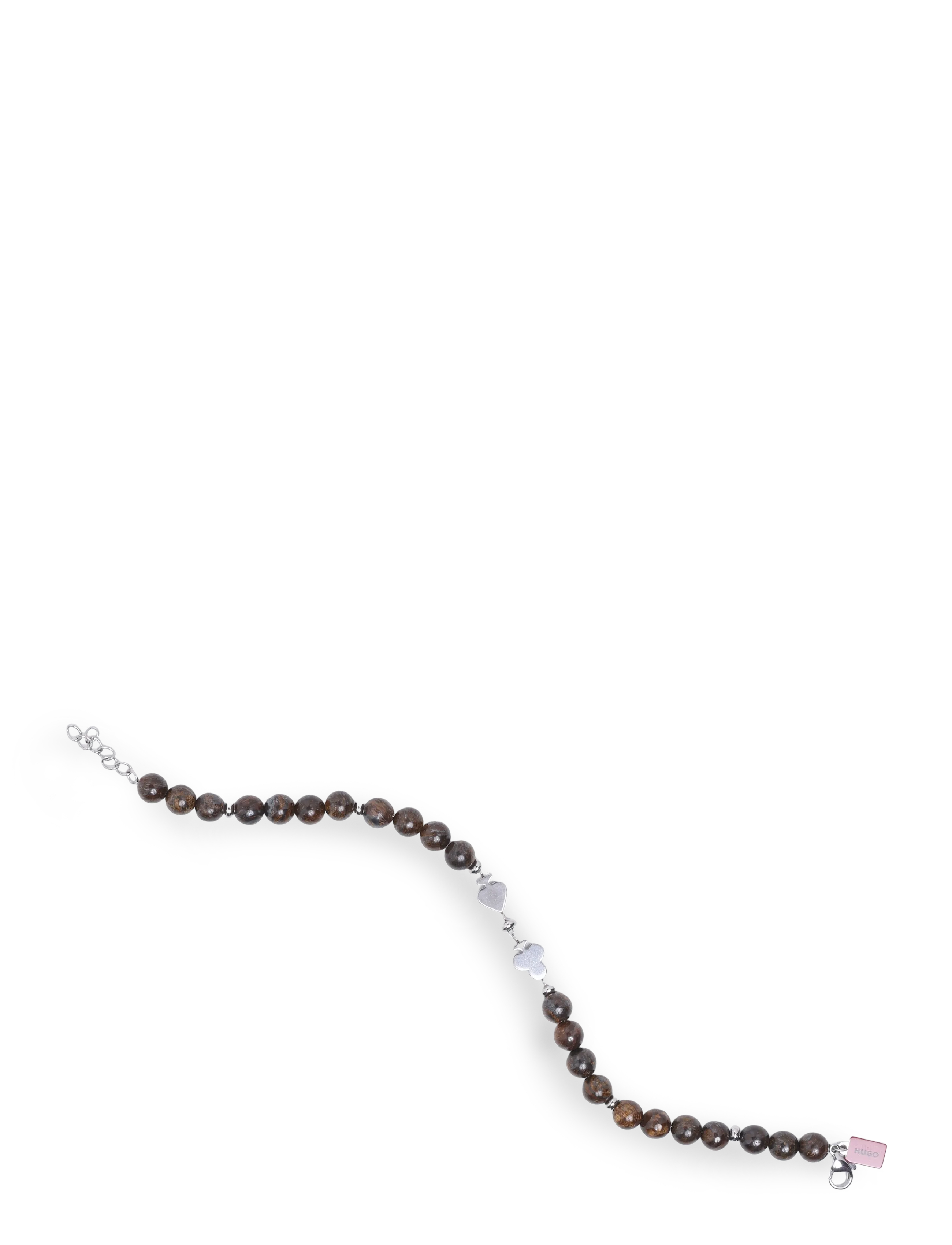 HUGO - E-BEADS5-BRA - armbånd - brown overflow - 1