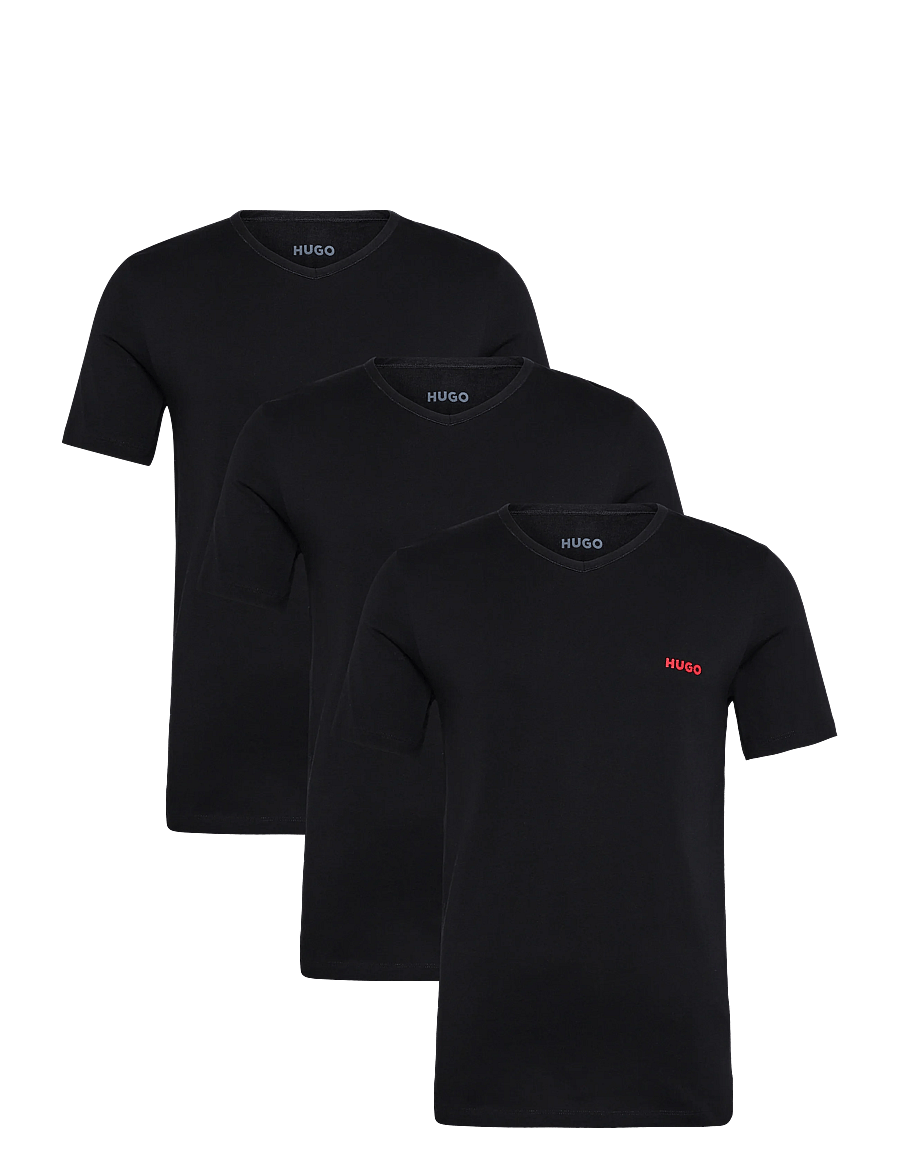 HUGO - T-SHIRT VN TRIPLET - pidžaamasärgid - black - 0