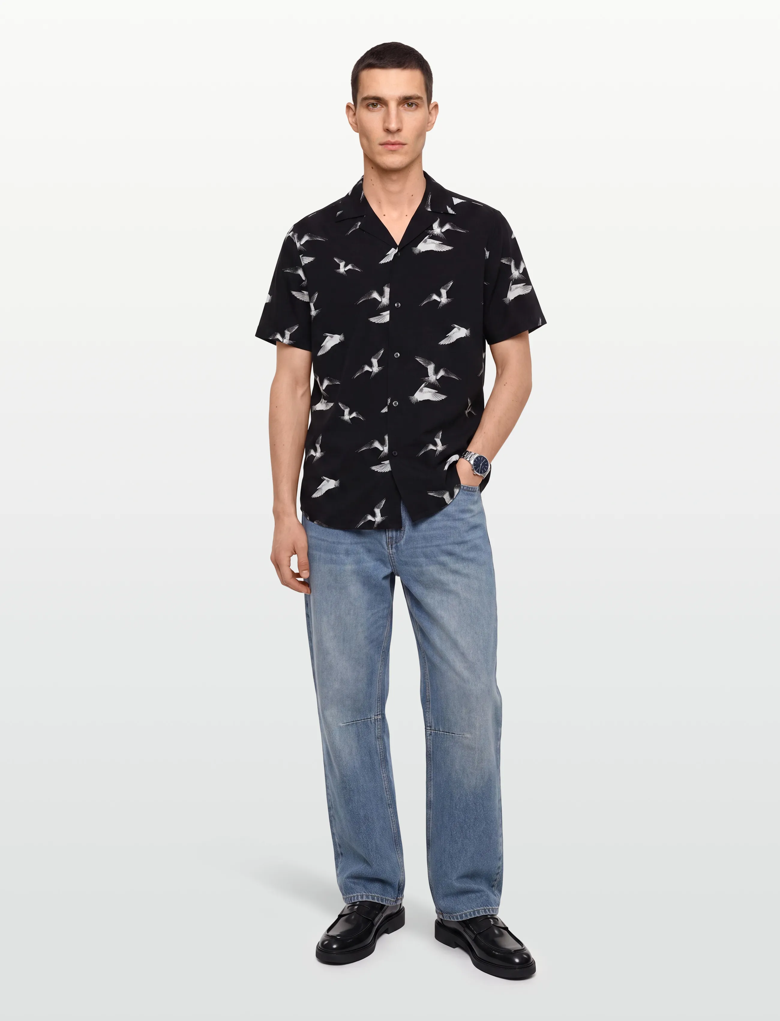HUGO Ellino - Hemden - BLACK / black