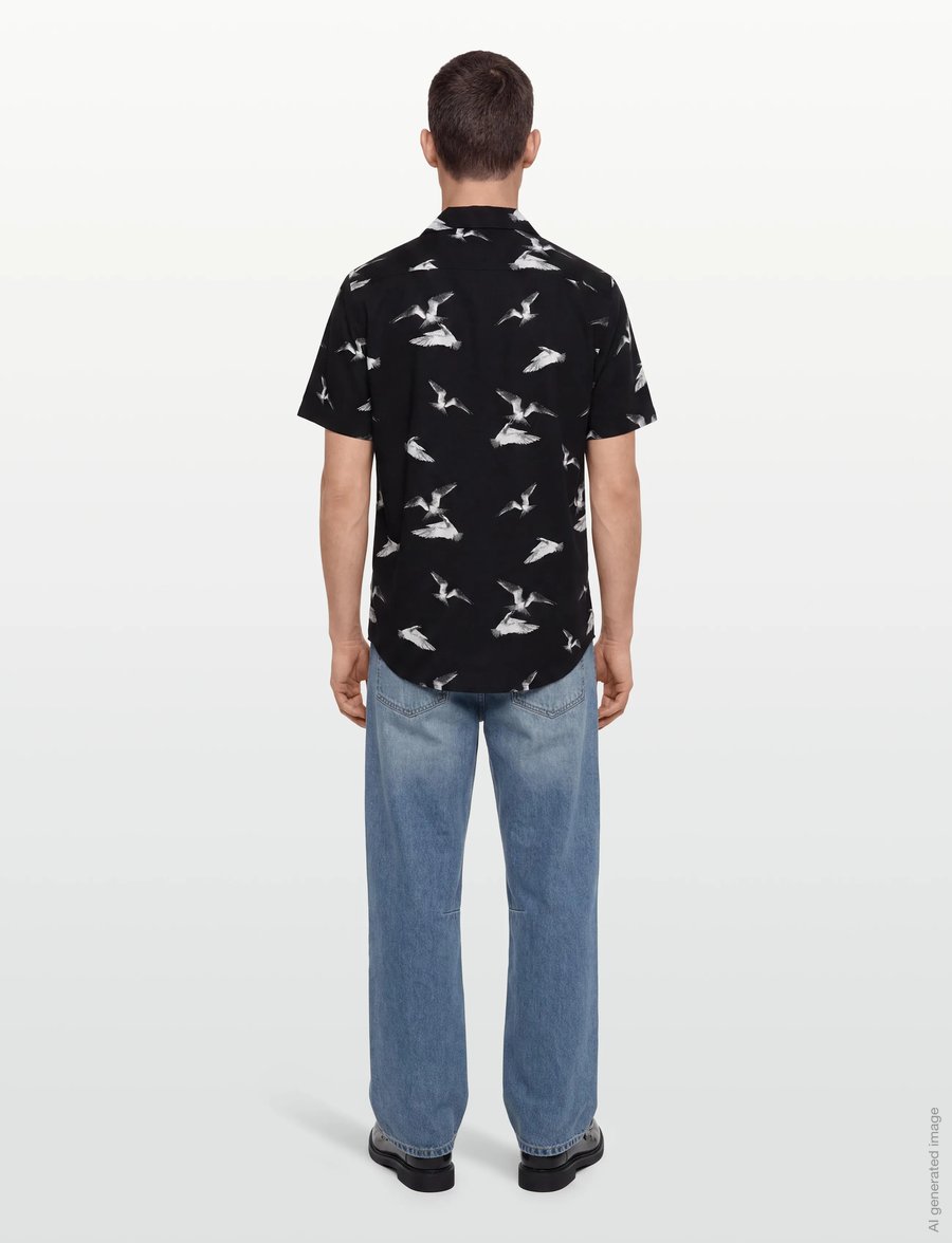 HUGO - Ellino - gemusterte hemden - black - 4