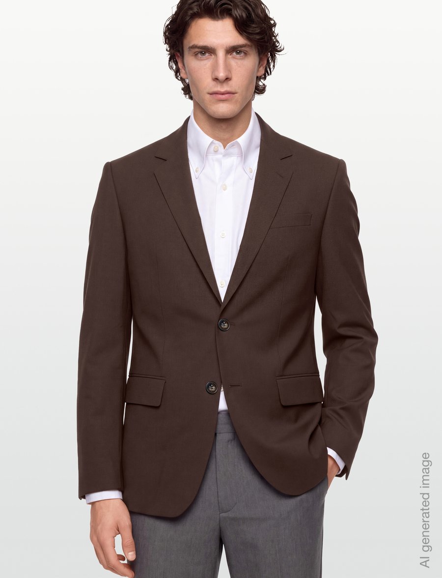 HUGO - Henry-Getlin253X - enkelknäppta kavajer - brown overflow - 3