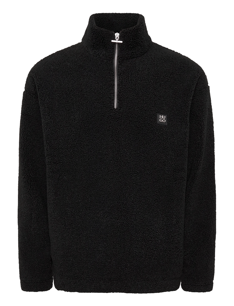 HUGO - Derylong - fleece-pullover - black - 0