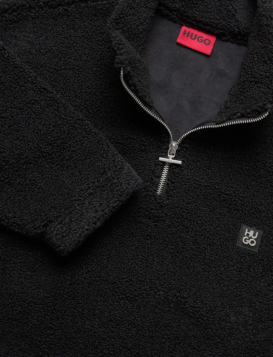 HUGO - Derylong - fleece-pullover - black - 2