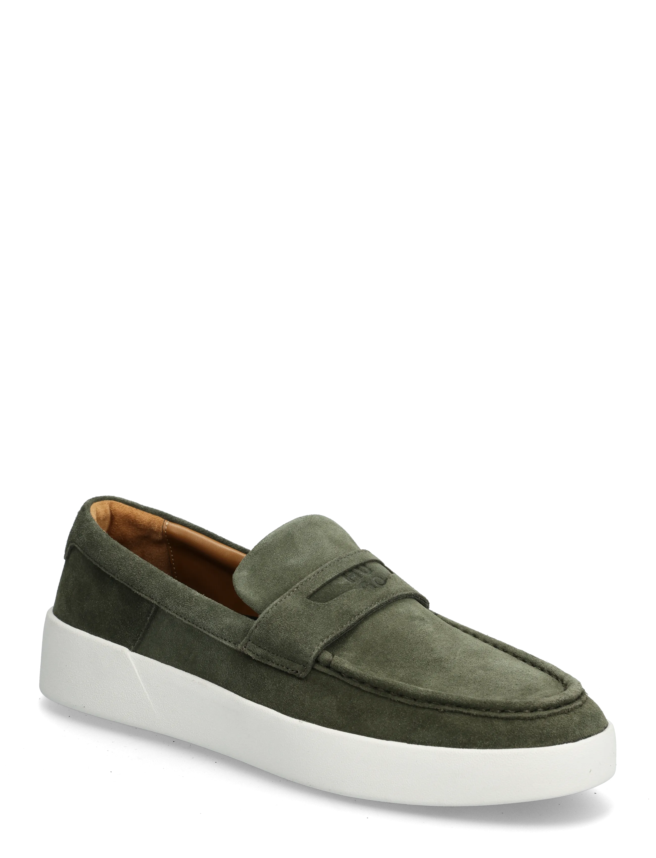 HUGO Lyde_mocc_sd - Apavi - OPEN GREEN / white