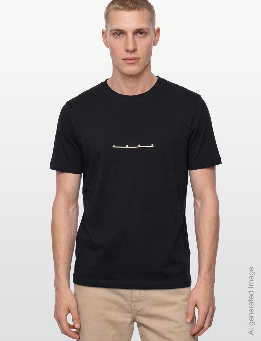 HUGO - Datri - kurzärmelige t-shirts - black - 3