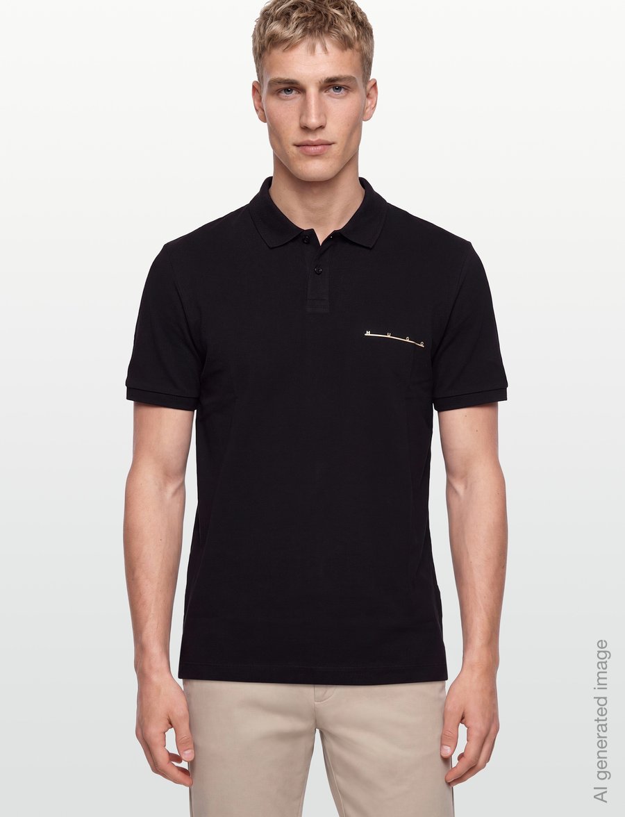 HUGO - Datripolo - lühikeste varrukatega polod - black - 3
