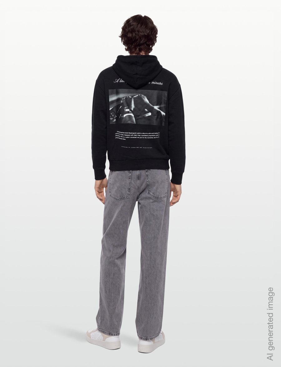 HUGO - Devrohood - hoodies - black - 4