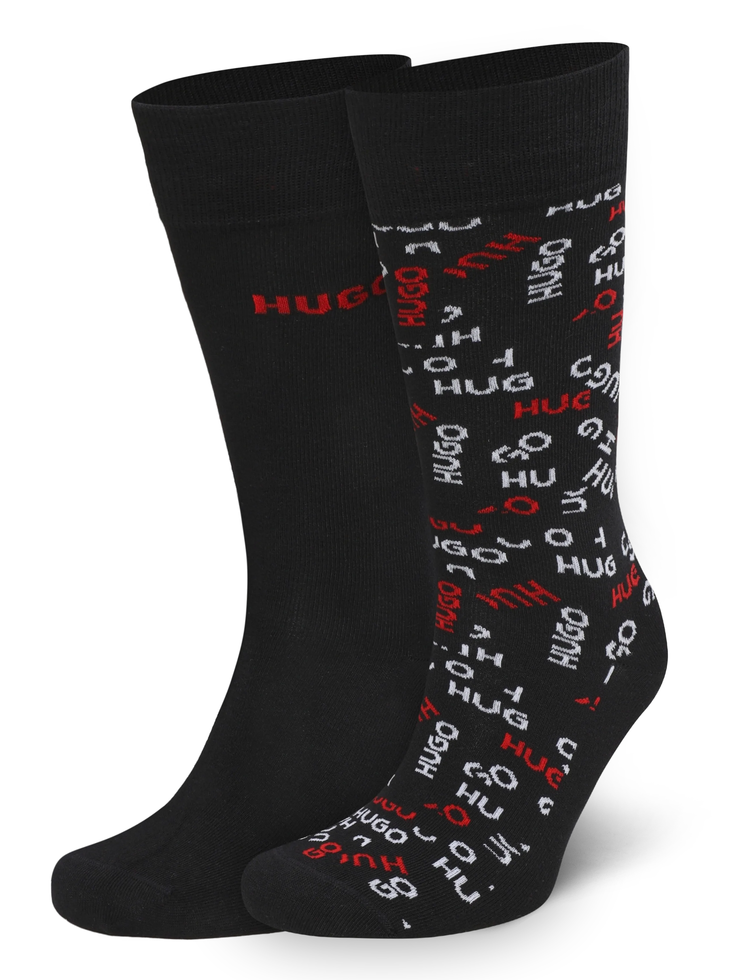 HUGO 2P RS TAPE LOGO CC - Socken im Multipack - BLACK / black