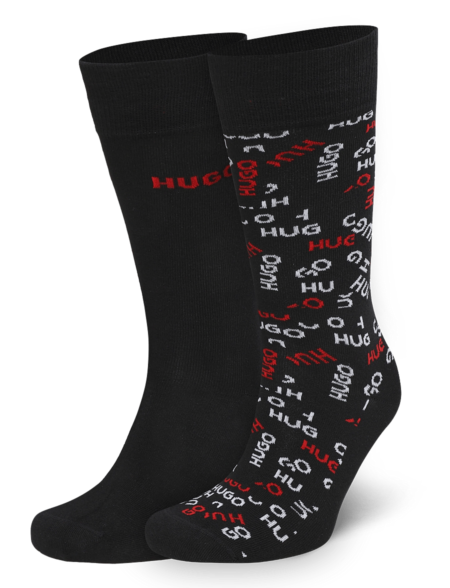 HUGO - 2P RS TAPE LOGO CC - tennissocken - black - 0
