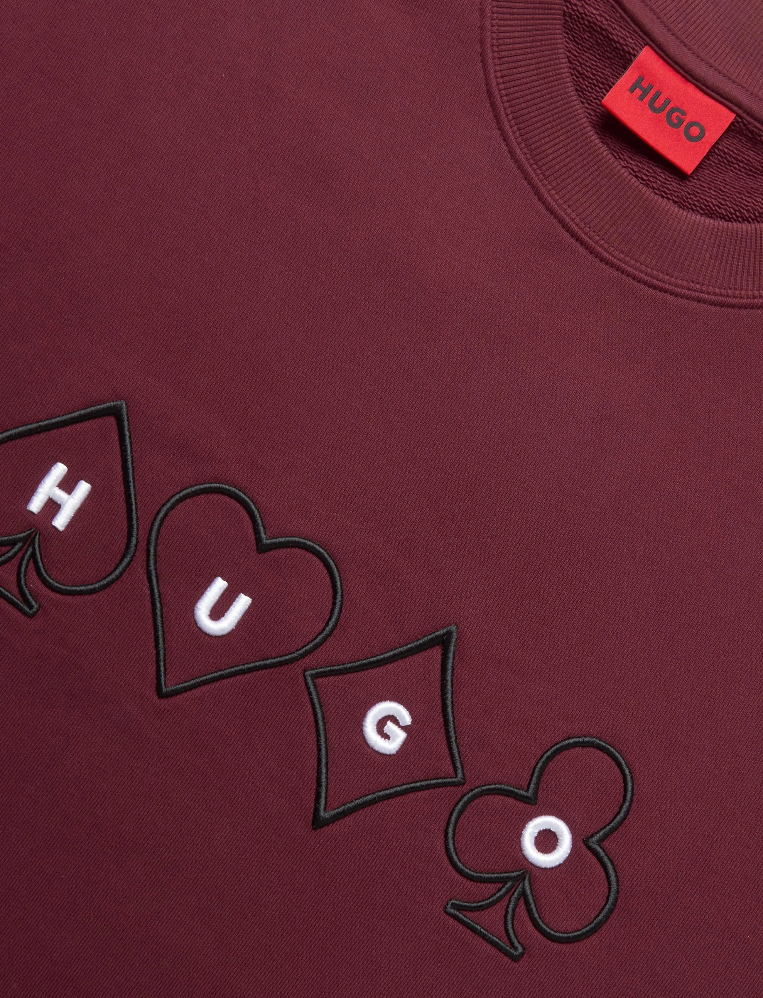 HUGO - Dewerlong - sweatshirts - dark pink - 2